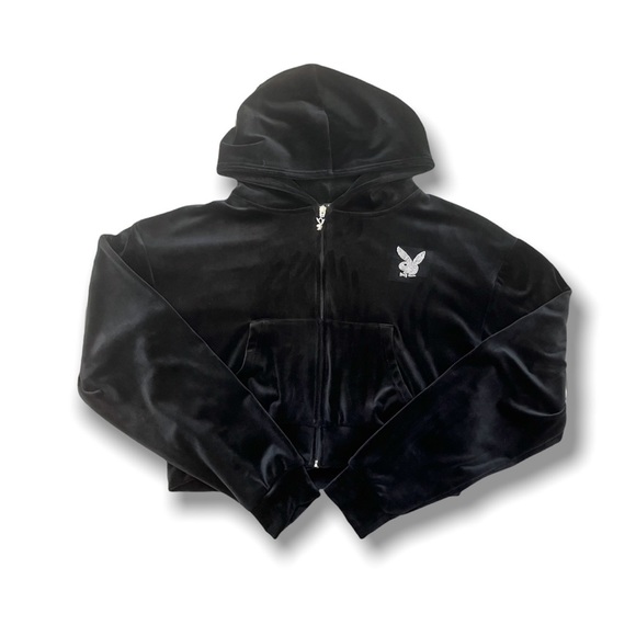 BLACK VELVET PLAYBOY TRACKSUIT - Picture 1 of 4